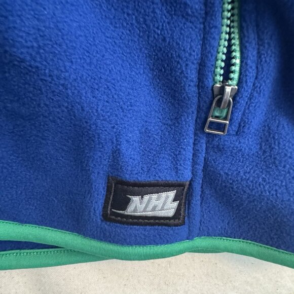 NHL Vancouver Canucks Full Zip Fleece Logo Jacket Hockey Mens Size S Official - Picture 2 of 8
